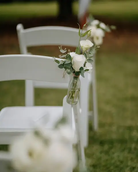Chair back flowers, example 1 of 1