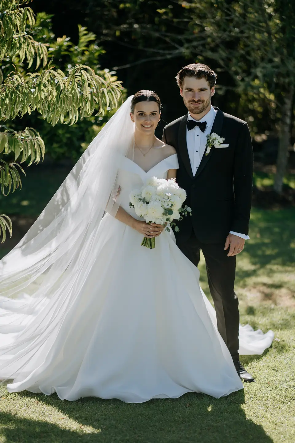 Wedding flowers for Leah and Riley at a private venue in Auckland